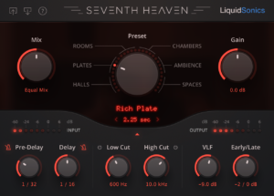 Seventh Heaven Reverb Seventh Heaven reverb plugin - AAX, VST, AU - LiquidSonics