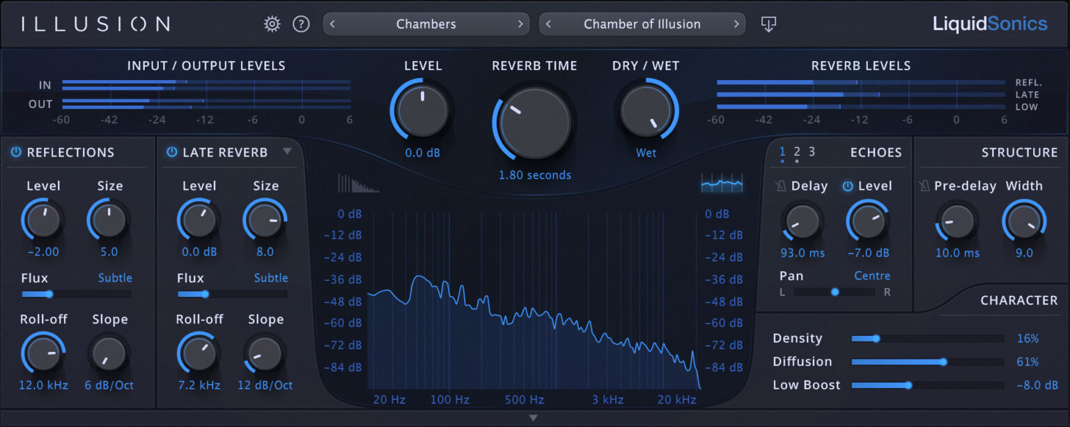 Illusion Reverb plugin for all popular DAWs - AAX, AU & VST - LiquidSonics