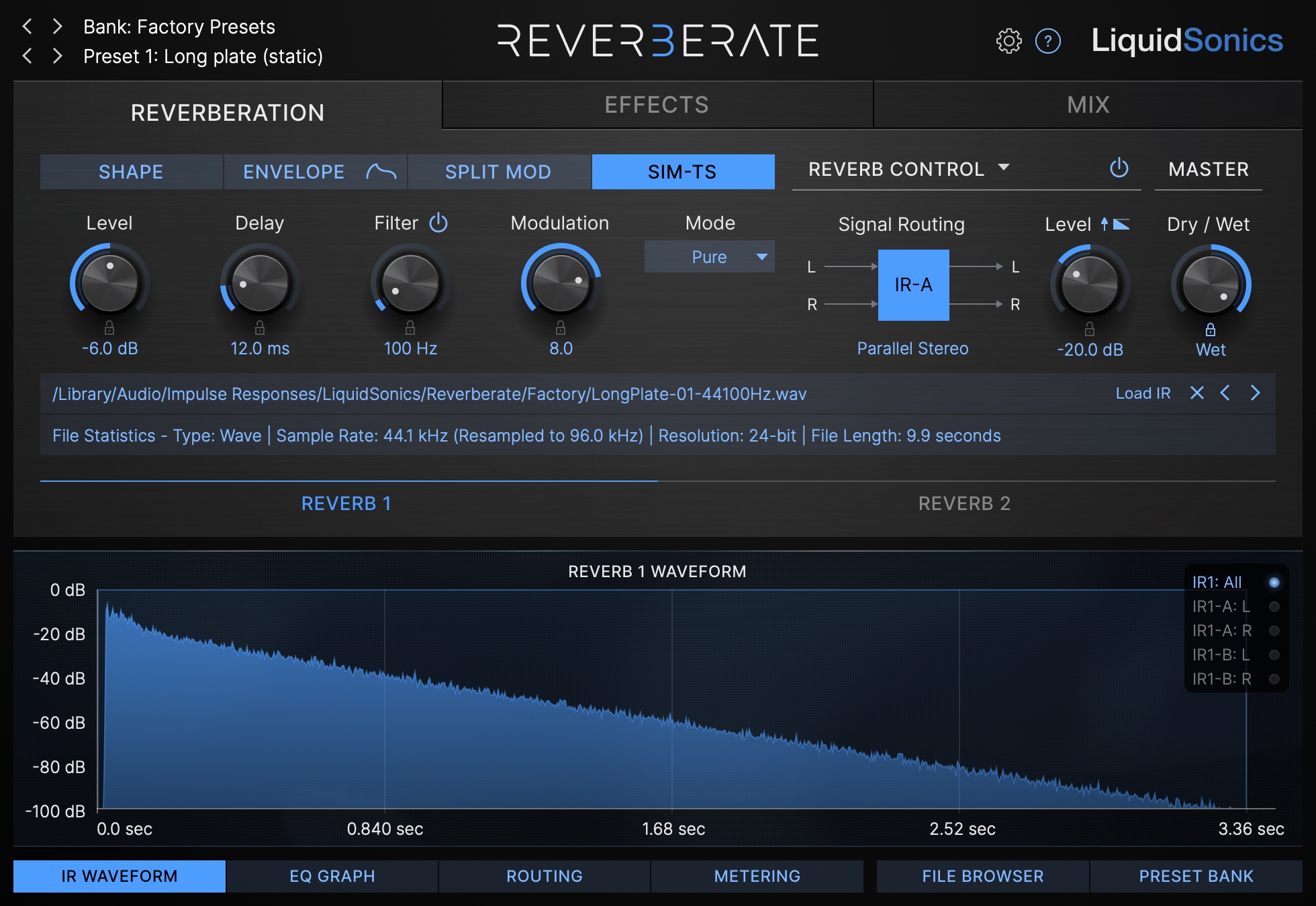 Reverberate 3 Product Shot - True Stereo Simulation