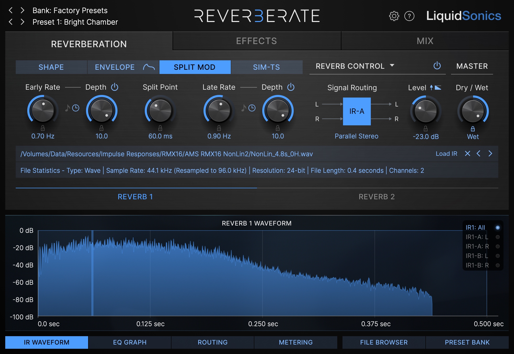 Reverberate 3 - RMX16 Split-Mod