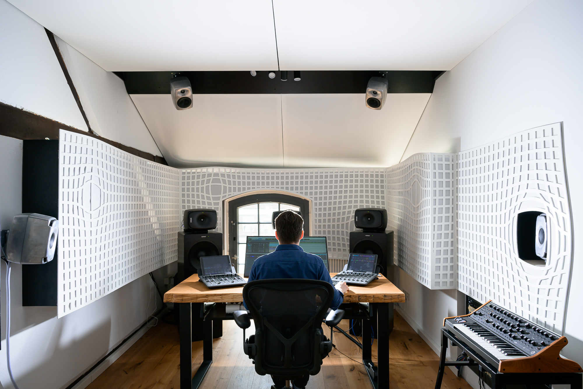 Eric Horstmann at his Dobly Atmos certified Immersive Lab studio in Berlin.