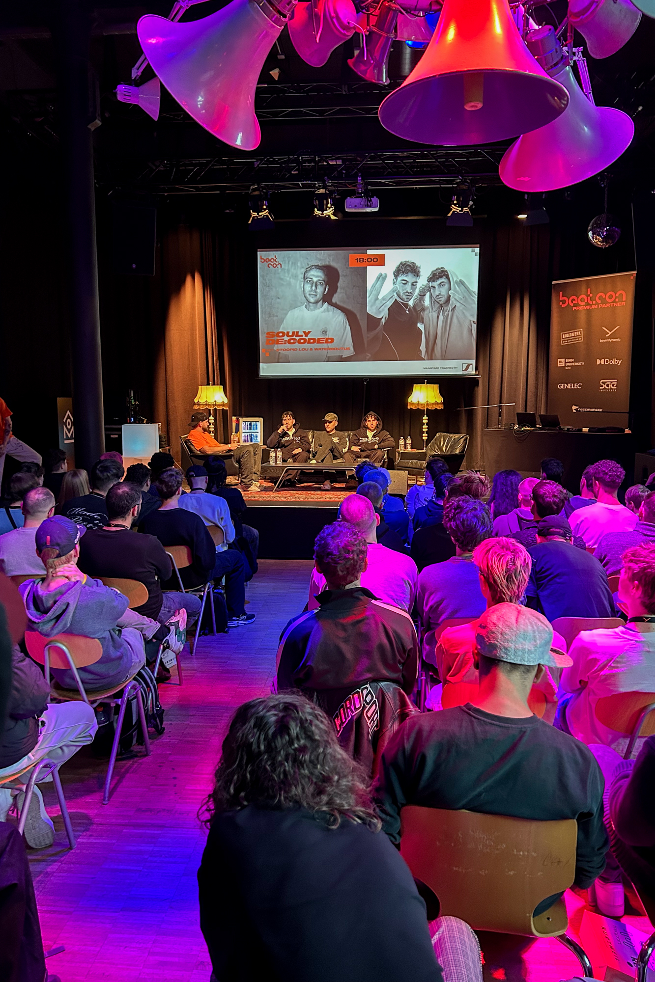 LiquidSonics' Cinematic Rooms Professional reverb plugin on-screen at Beatcon Berlin.