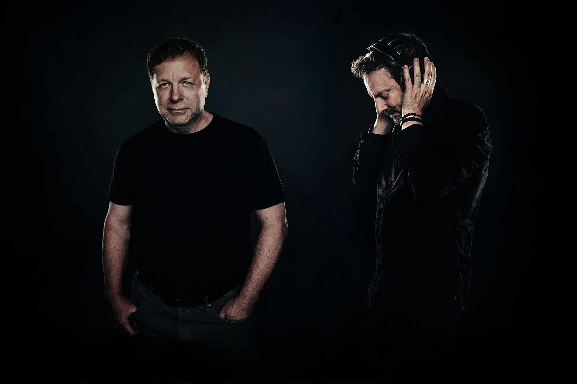 Studio shot of Ron Bartlett and Clint Bennett.